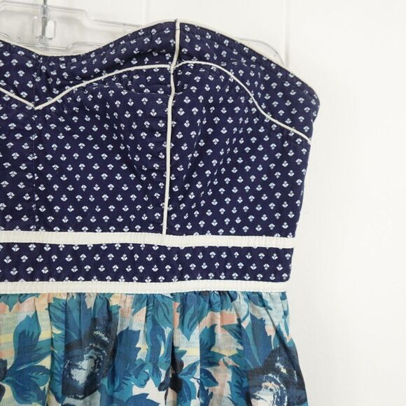 Urban Outfitters Kimchi Blue Strapless Floral Dress Size 6 - Picture 4 of 10